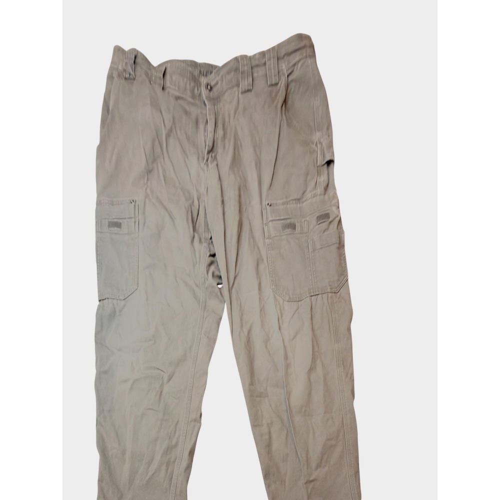 Duluth Trading Co Flex Fire Hose Cargo Pants Mens 38x34 Gray Tan Work Trousers